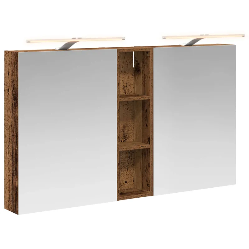 Vonios spintos komplektas su lentyna 3 pcs 120 x 14,5 x 70 cm