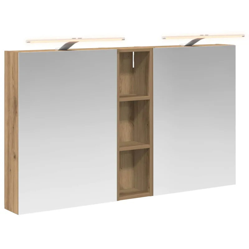 Vonios spintos komplektas su lentyna 3 pcs 120 x 14,5 x 70 cm
