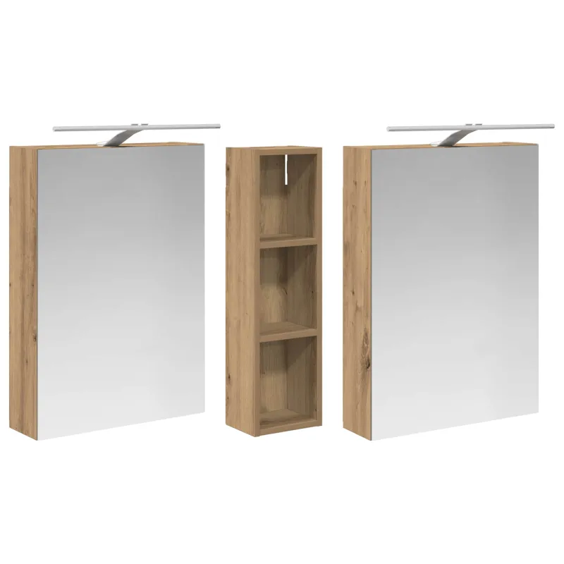 Vonios spintos komplektas su lentyna 3 pcs 120 x 14,5 x 70 cm