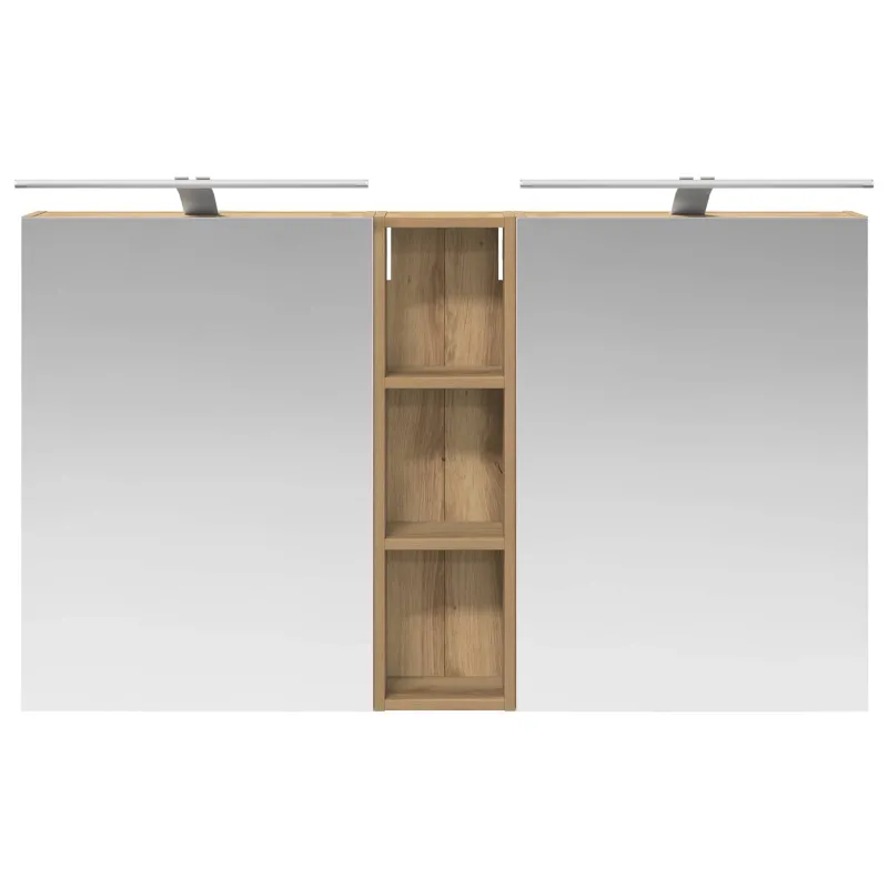 Vonios spintos komplektas su lentyna 3 pcs 120 x 14,5 x 70 cm