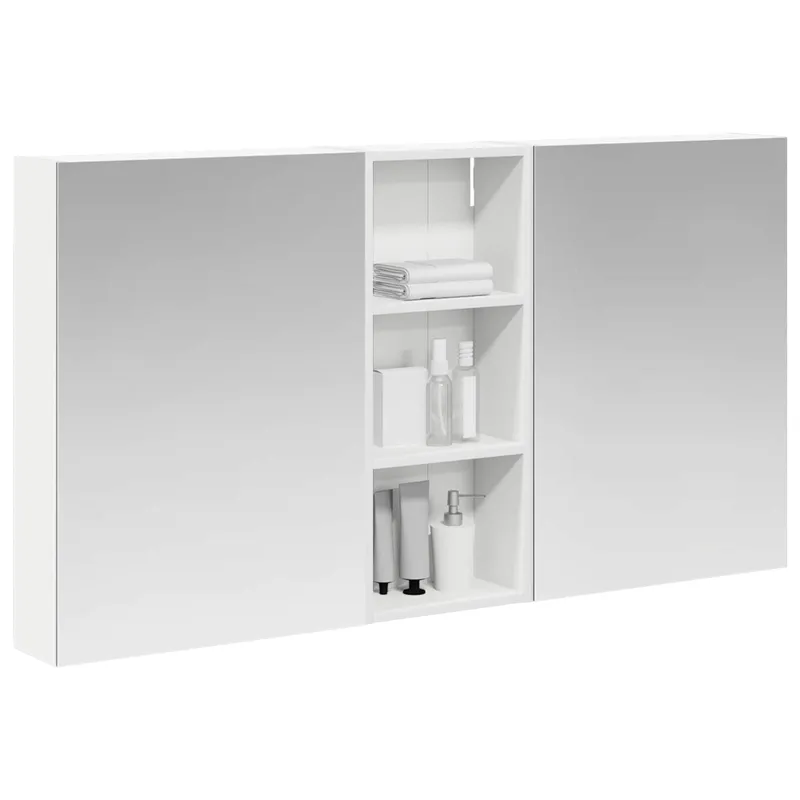 Vonios spintos komplektas su lentyna 3 pcs 130 x 14,5 x 70 cm