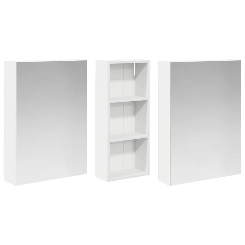 Vonios spintos komplektas su lentyna 3 pcs 130 x 14,5 x 70 cm