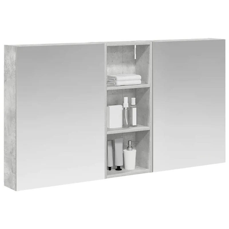Vonios spintos komplektas su lentyna 3 pcs 130 x 14,5 x 70 cm