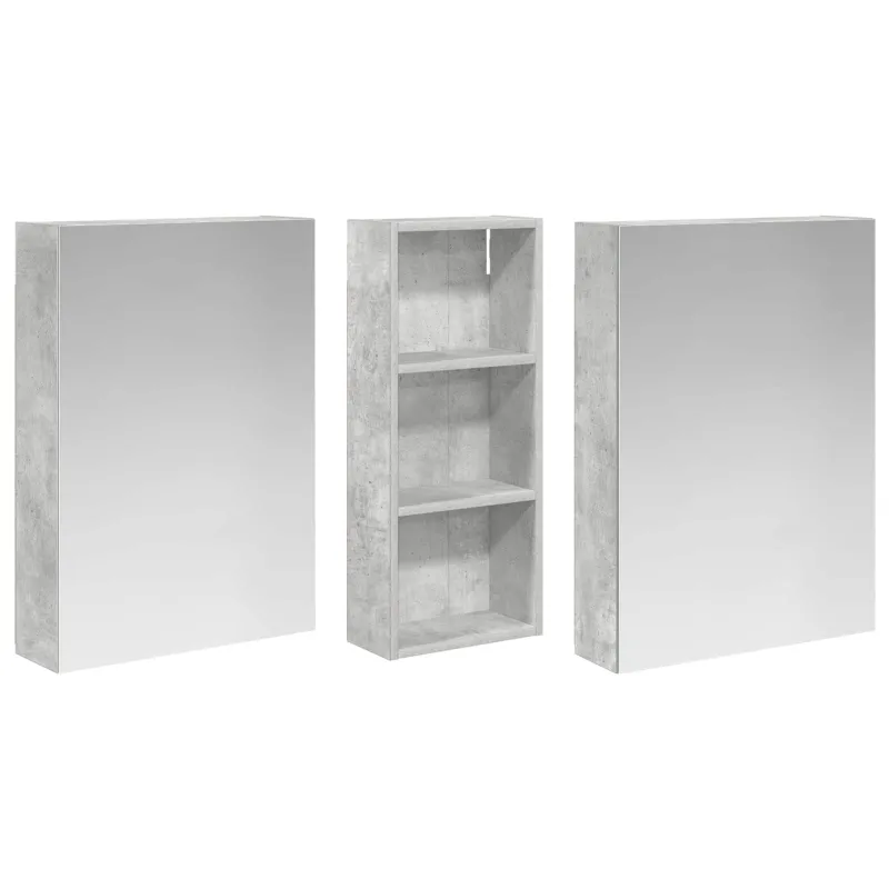 Vonios spintos komplektas su lentyna 3 pcs 130 x 14,5 x 70 cm