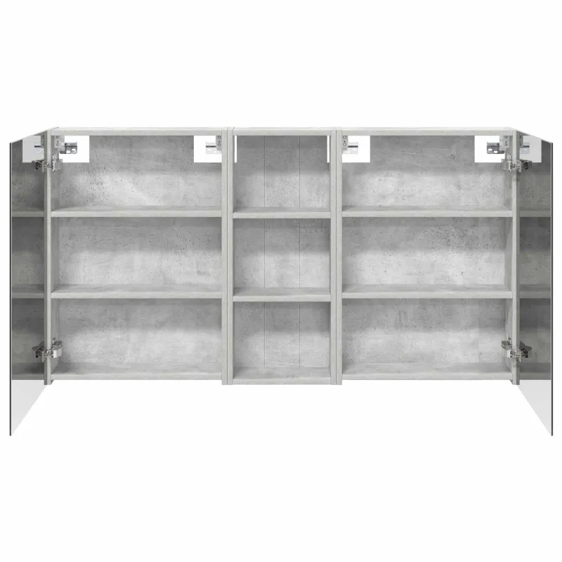 Vonios spintos komplektas su lentyna 3 pcs 130 x 14,5 x 70 cm