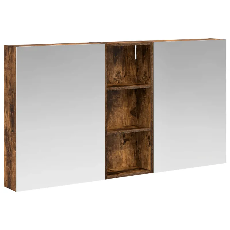 Vonios spintos komplektas su lentyna 3 pcs 130 x 14,5 x 70 cm