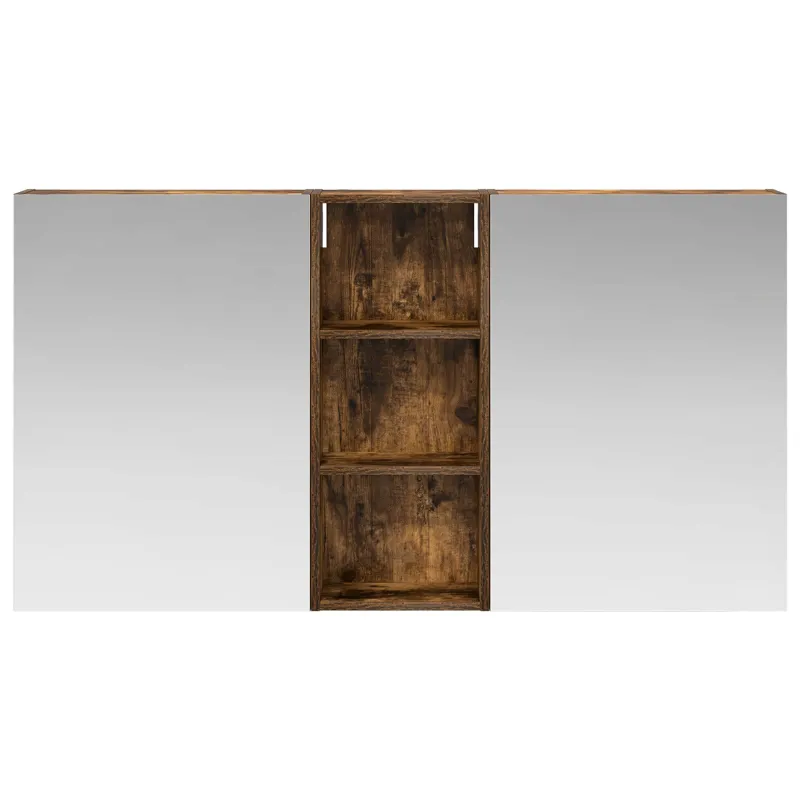 Vonios spintos komplektas su lentyna 3 pcs 130 x 14,5 x 70 cm