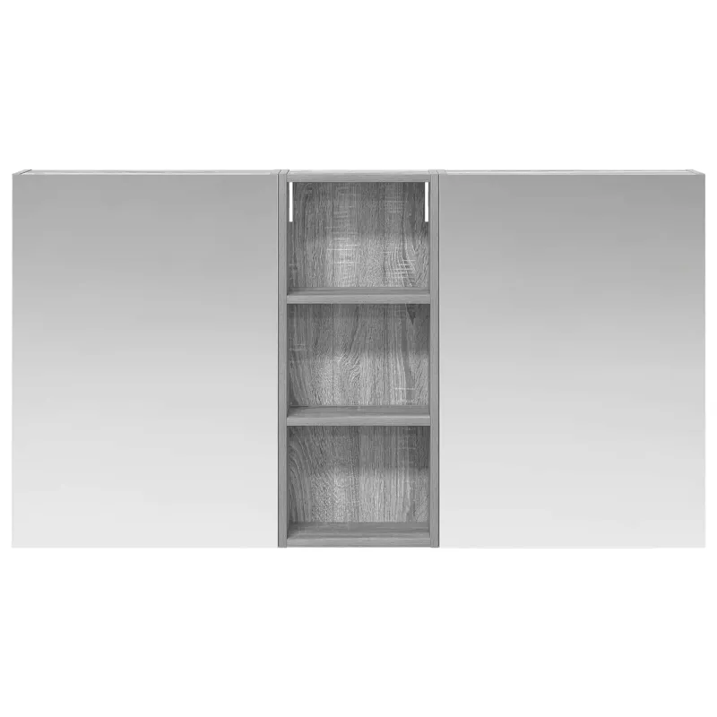 Vonios spintos komplektas su lentyna 3 pcs 130 x 14,5 x 70 cm