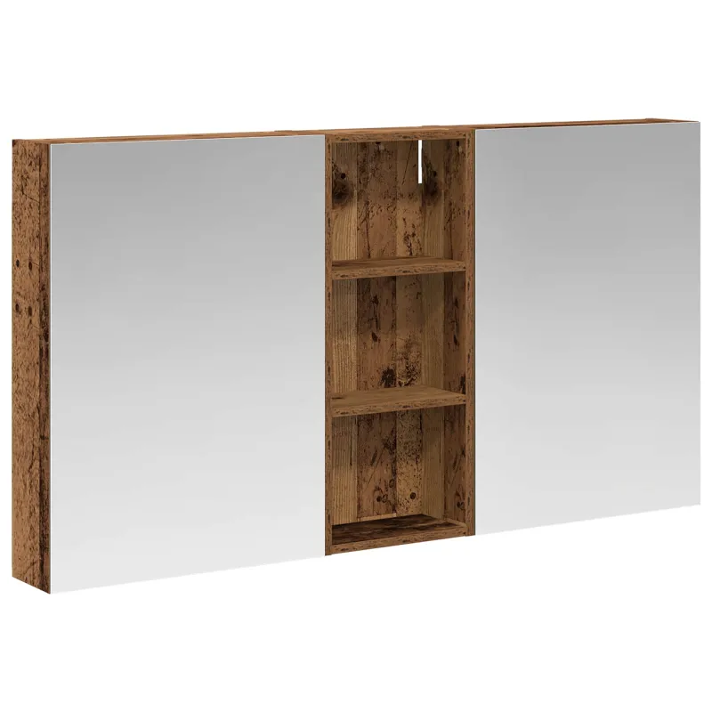Vonios spintos komplektas su lentyna 3 pcs 130 x 14,5 x 70 cm