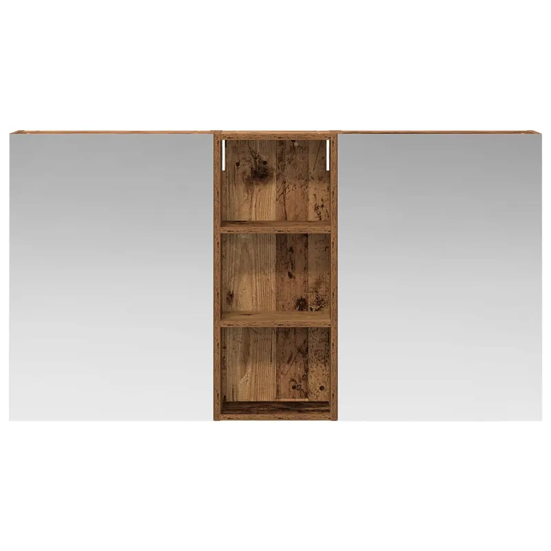 Vonios spintos komplektas su lentyna 3 pcs 130 x 14,5 x 70 cm