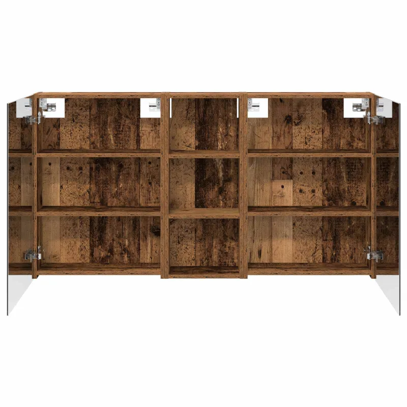 Vonios spintos komplektas su lentyna 3 pcs 130 x 14,5 x 70 cm