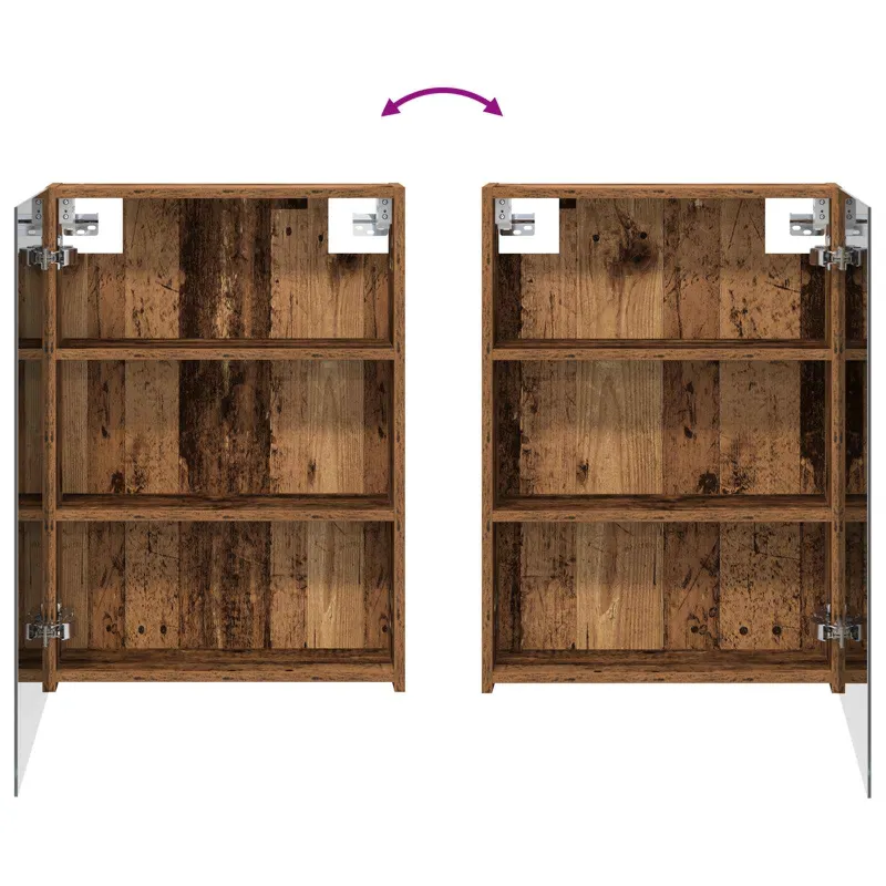 Vonios spintos komplektas su lentyna 3 pcs 130 x 14,5 x 70 cm