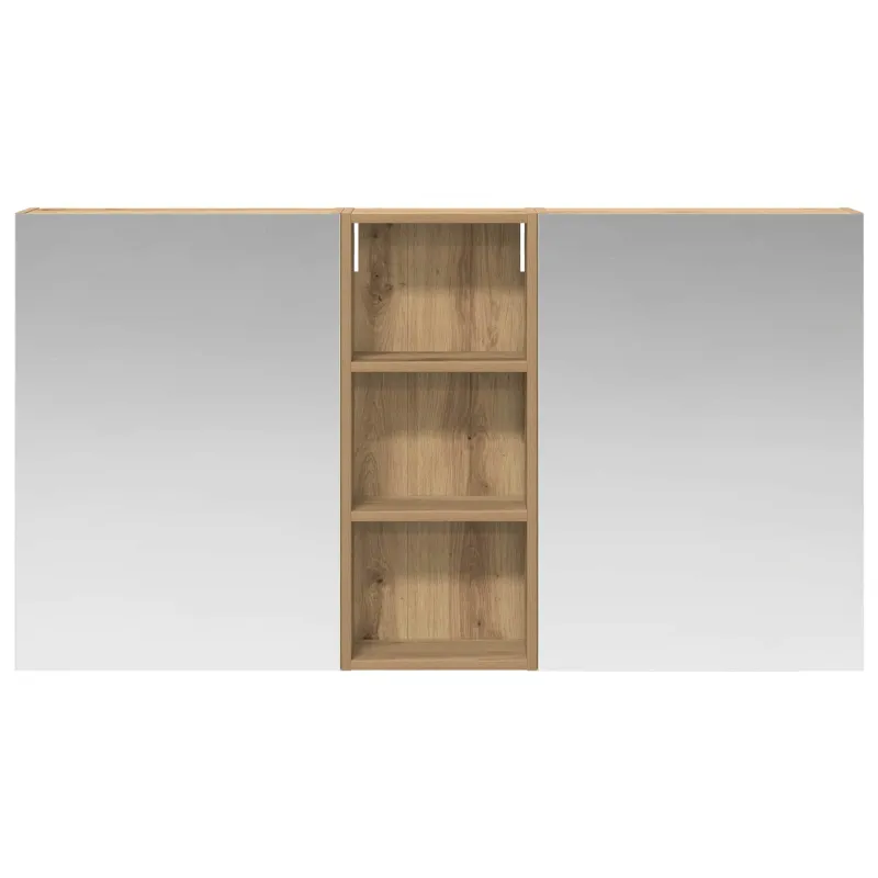 Vonios spintos komplektas su lentyna 3 pcs 130 x 14,5 x 70 cm
