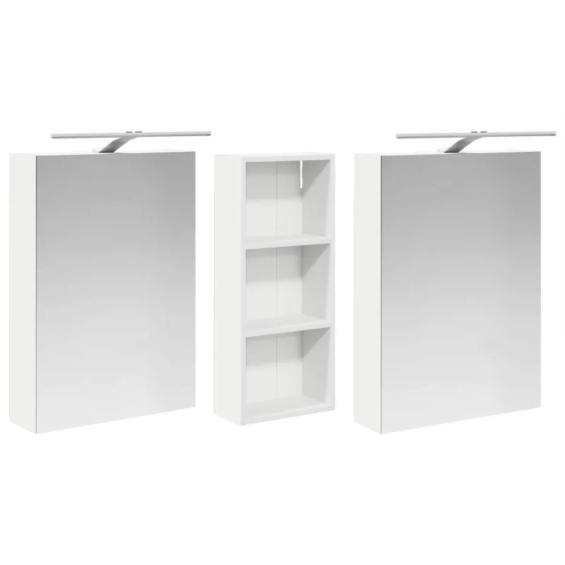 Vonios spintos komplektas su lentyna 3 pcs 130 x 14,5 x 70 cm