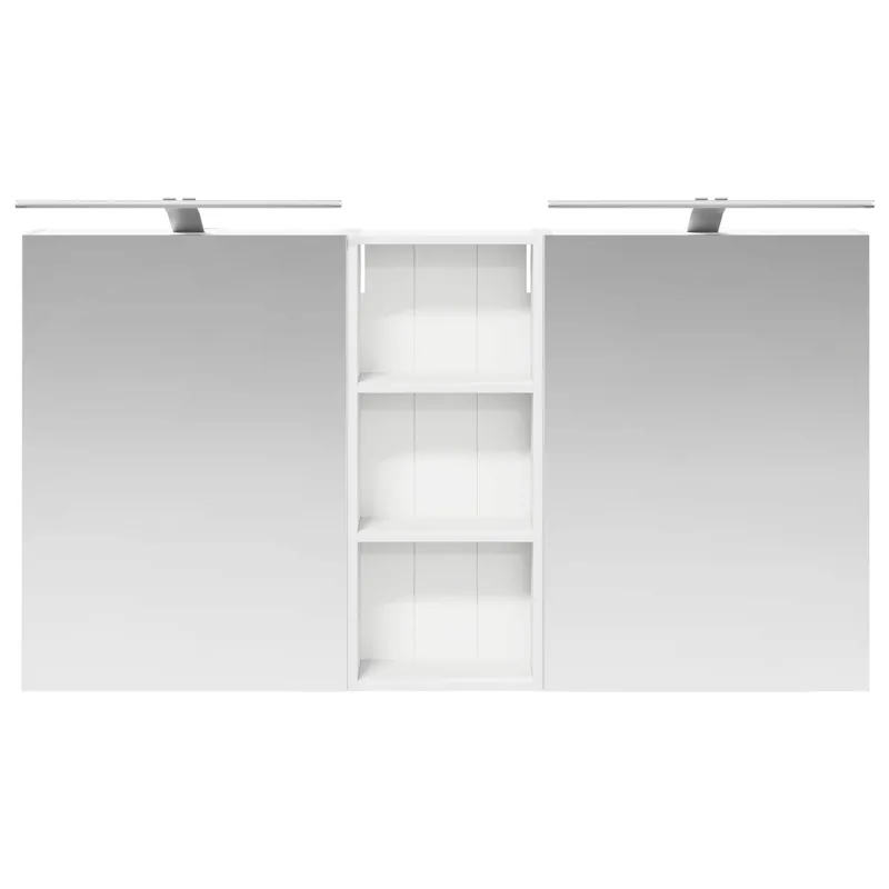 Vonios spintos komplektas su lentyna 3 pcs 130 x 14,5 x 70 cm