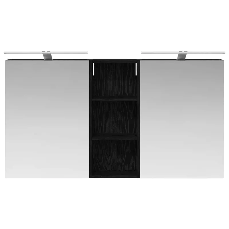 Vonios spintos komplektas su lentyna 3 pcs 130 x 14,5 x 70 cm