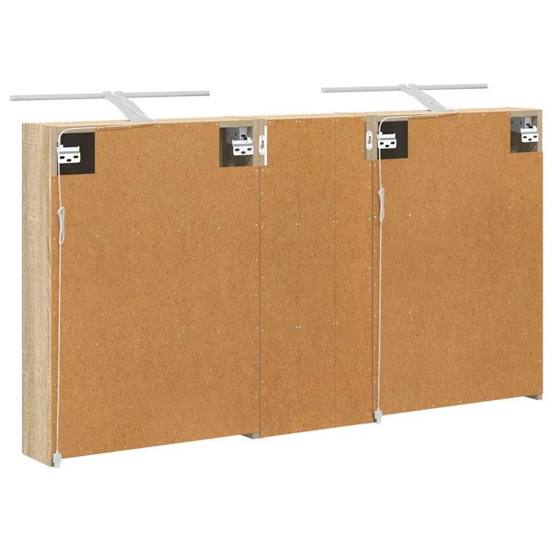 Vonios spintos komplektas su lentyna 3 pcs 130 x 14,5 x 70 cm