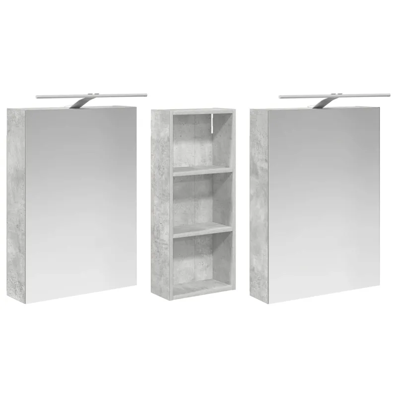 Vonios spintos komplektas su lentyna 3 pcs 130 x 14,5 x 70 cm