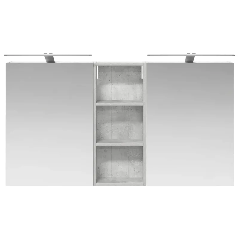 Vonios spintos komplektas su lentyna 3 pcs 130 x 14,5 x 70 cm