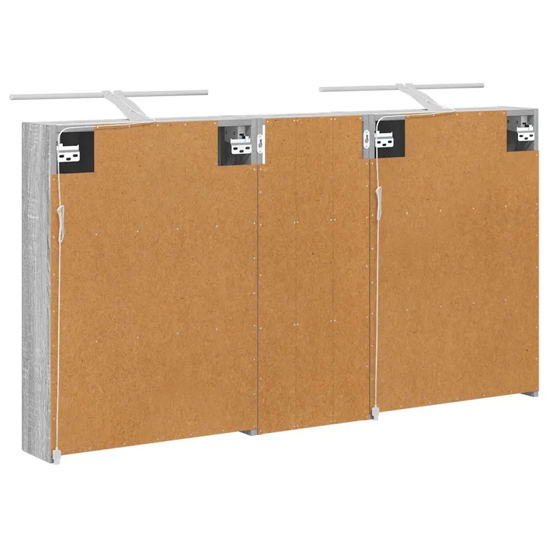 Vonios spintos komplektas su lentyna 3 pcs 130 x 14,5 x 70 cm