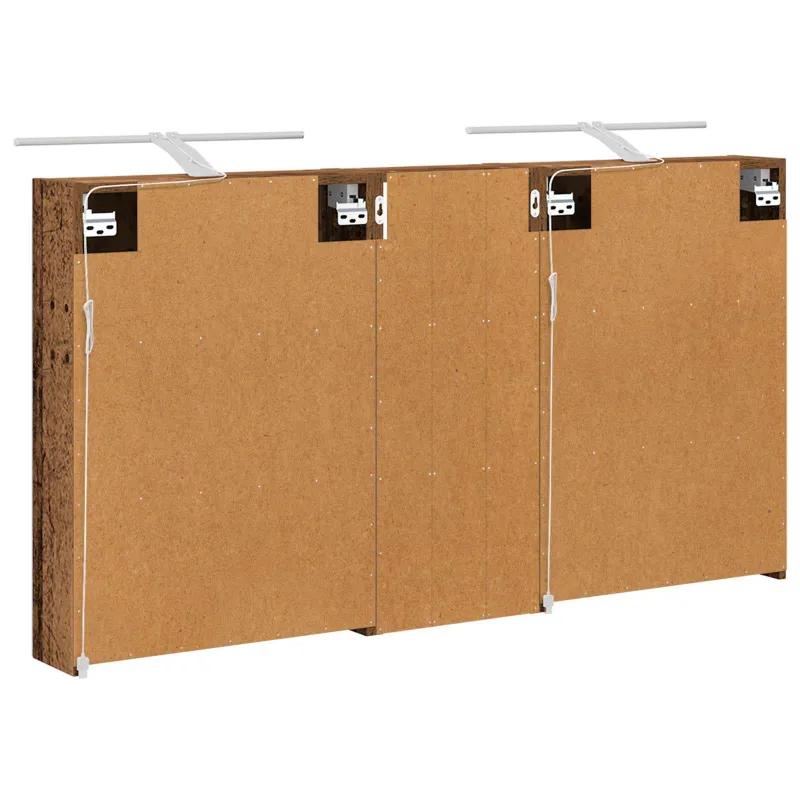 Vonios spintos komplektas su lentyna 3 pcs 130 x 14,5 x 70 cm