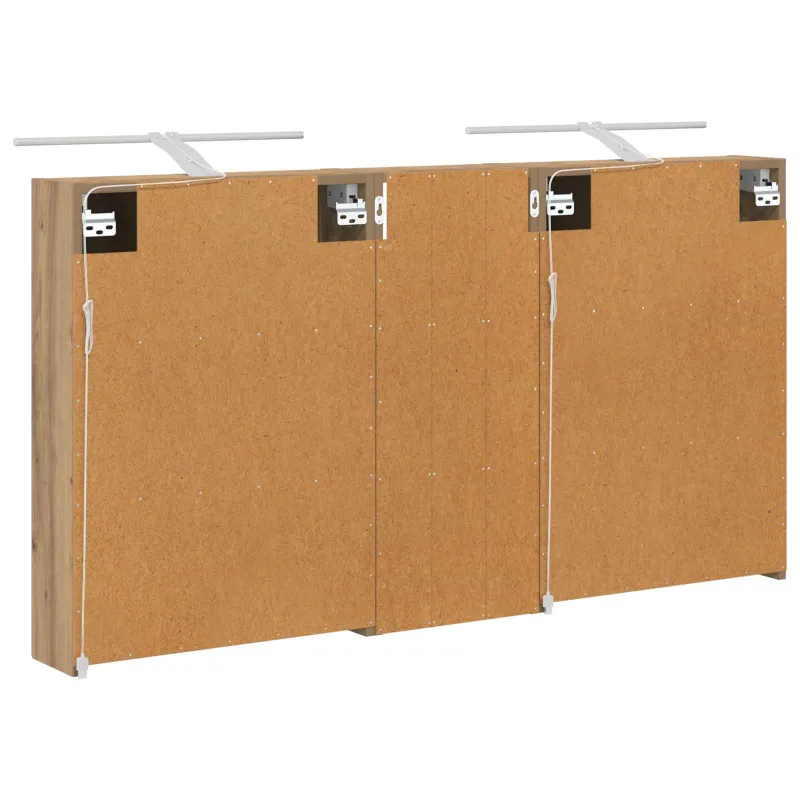 Vonios spintos komplektas su lentyna 3 pcs 130 x 14,5 x 70 cm