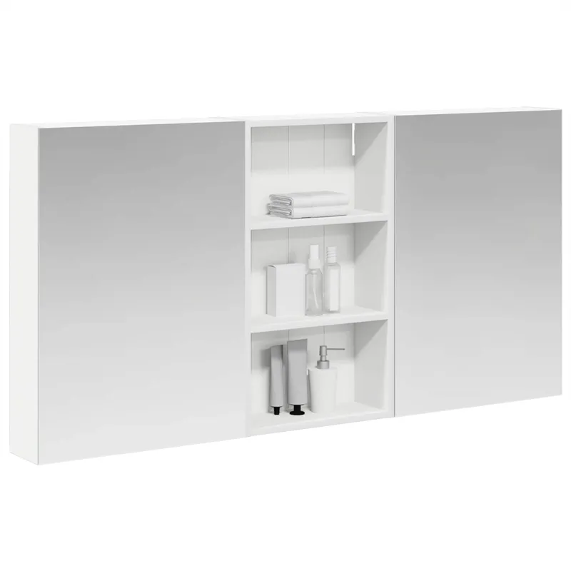 Vonios spintos komplektas su lentyna 3 pcs 140 x 14,5 x 70 cm