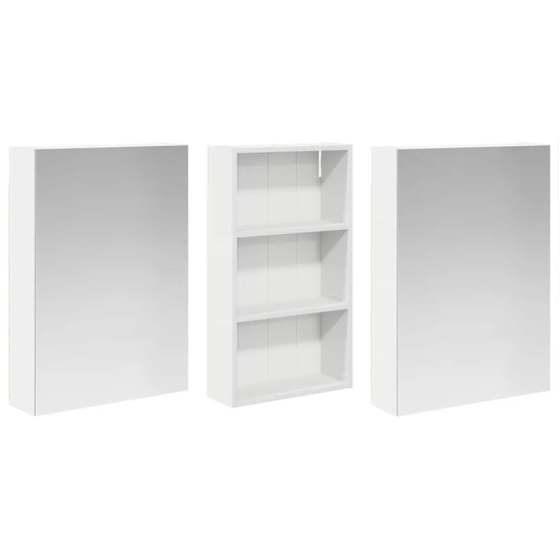 Vonios spintos komplektas su lentyna 3 pcs 140 x 14,5 x 70 cm