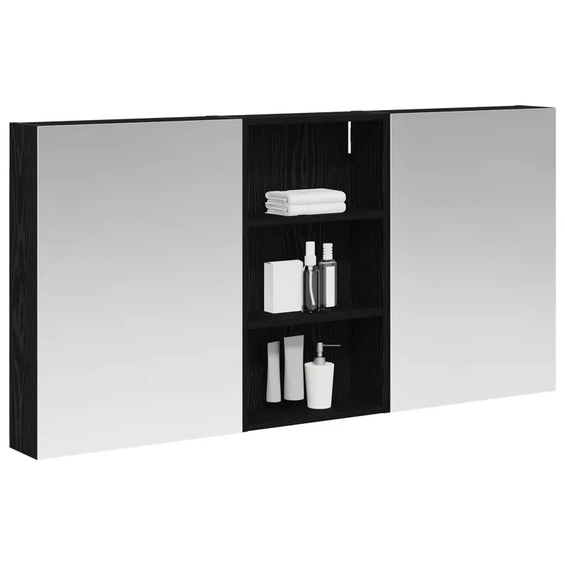 Vonios spintos komplektas su lentyna 3 pcs 140 x 14,5 x 70 cm