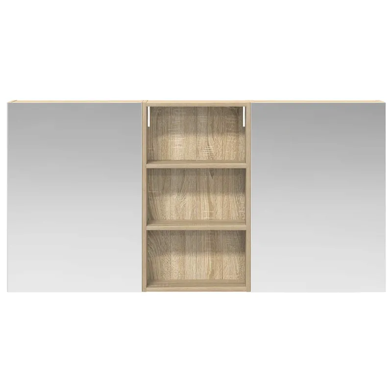 Vonios spintos komplektas su lentyna 3 pcs 140 x 14,5 x 70 cm