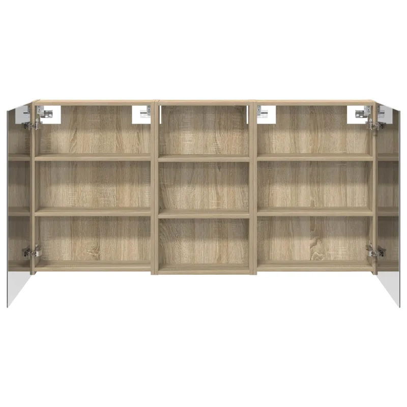 Vonios spintos komplektas su lentyna 3 pcs 140 x 14,5 x 70 cm