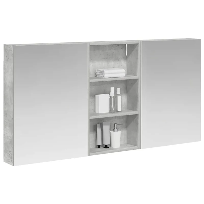 Vonios spintos komplektas su lentyna 3 pcs 140 x 14,5 x 70 cm