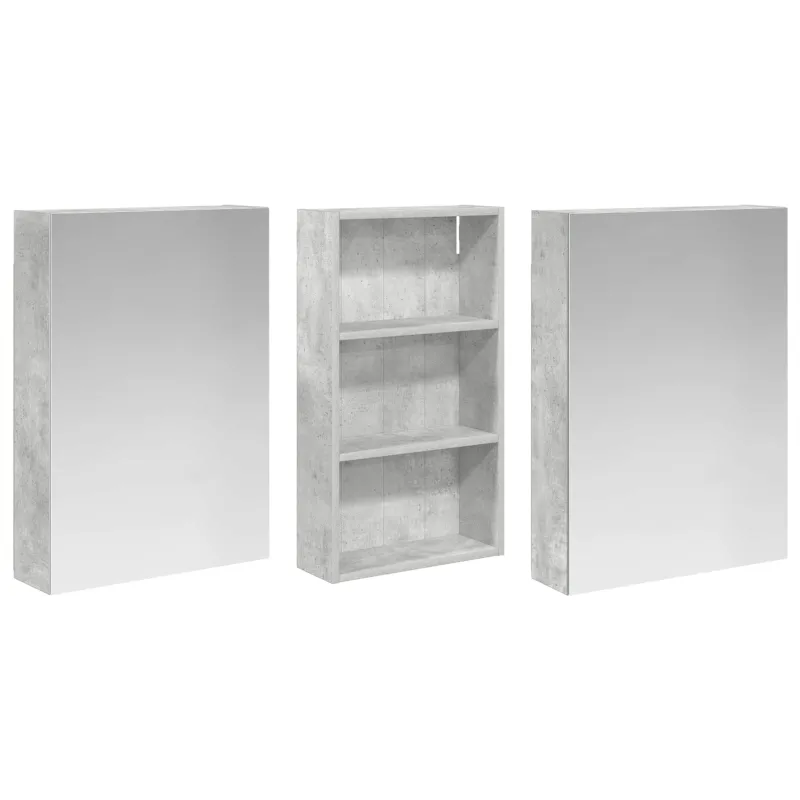 Vonios spintos komplektas su lentyna 3 pcs 140 x 14,5 x 70 cm