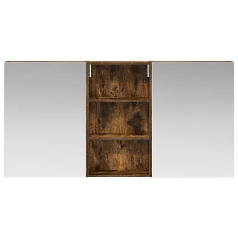 Vonios spintos komplektas su lentyna 3 pcs 140 x 14,5 x 70 cm