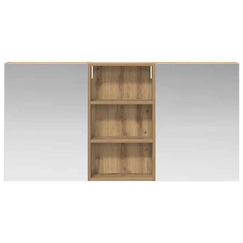 Vonios spintos komplektas su lentyna 3 pcs 140 x 14,5 x 70 cm