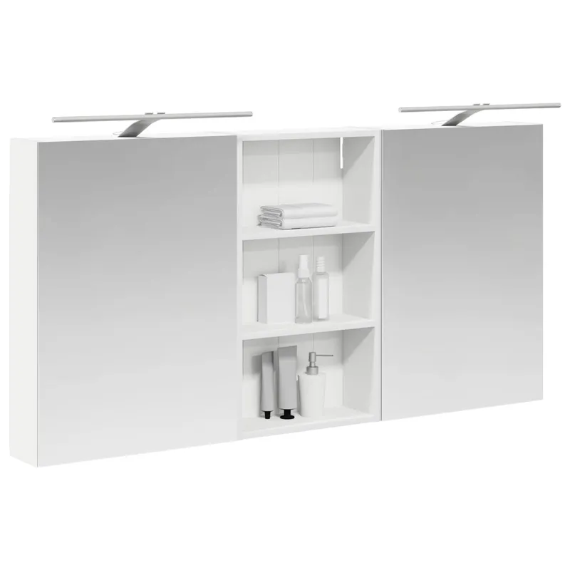 Vonios spintos komplektas su lentyna 3 pcs 140 x 14,5 x 70 cm