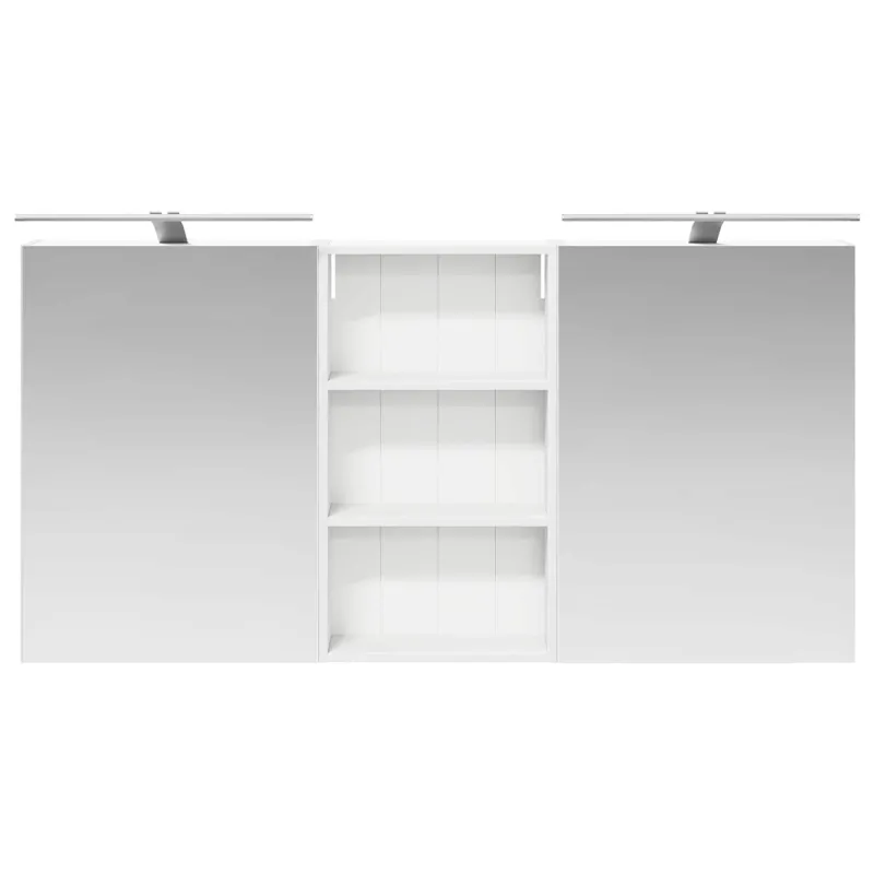 Vonios spintos komplektas su lentyna 3 pcs 140 x 14,5 x 70 cm