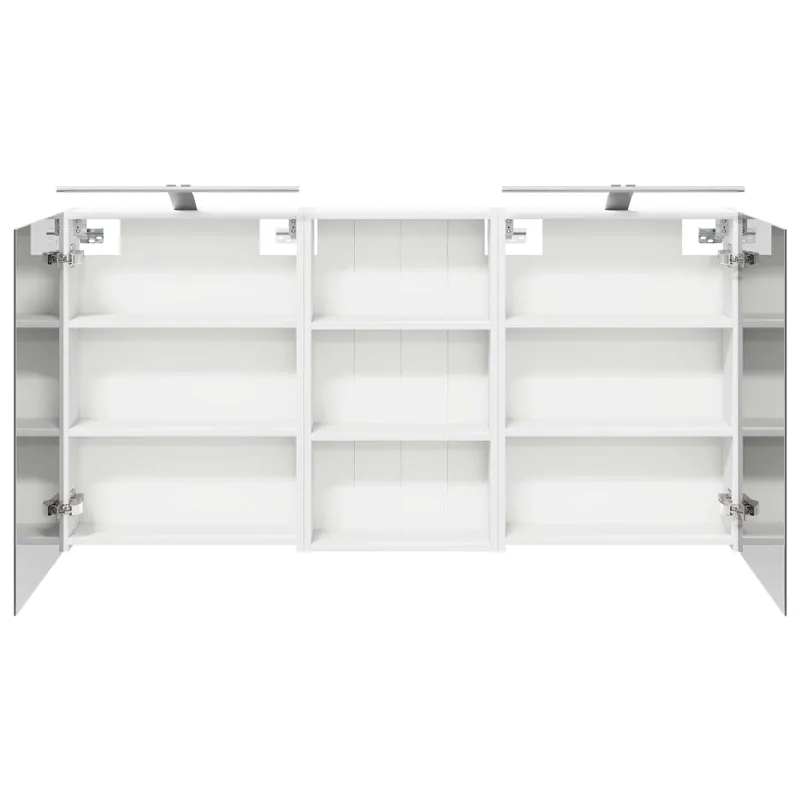 Vonios spintos komplektas su lentyna 3 pcs 140 x 14,5 x 70 cm