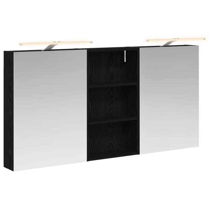 Vonios spintos komplektas su lentyna 3 pcs 140 x 14,5 x 70 cm