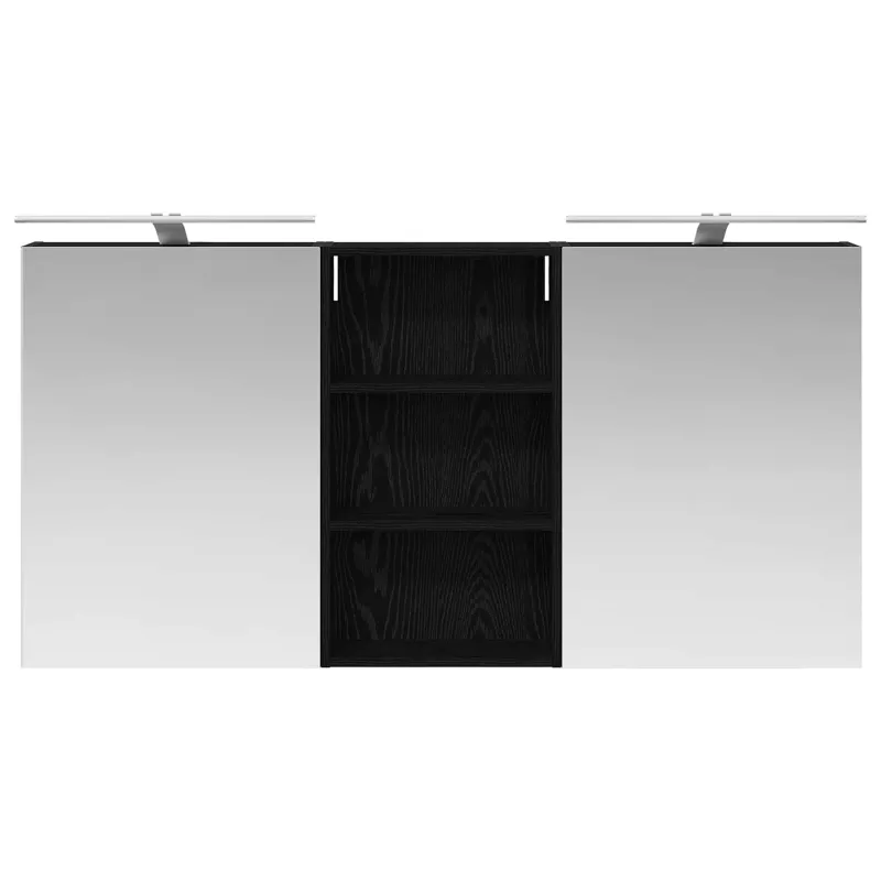 Vonios spintos komplektas su lentyna 3 pcs 140 x 14,5 x 70 cm