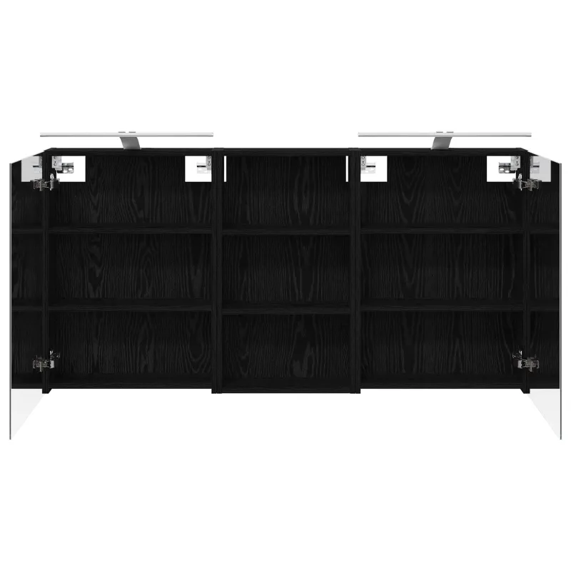 Vonios spintos komplektas su lentyna 3 pcs 140 x 14,5 x 70 cm