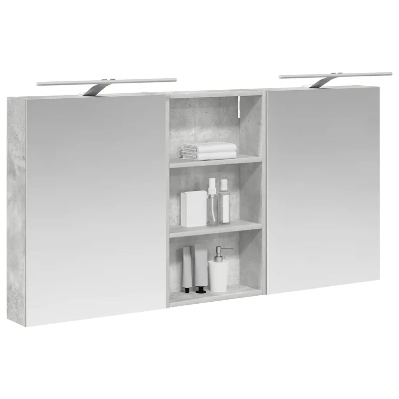 Vonios spintos komplektas su lentyna 3 pcs 140 x 14,5 x 70 cm