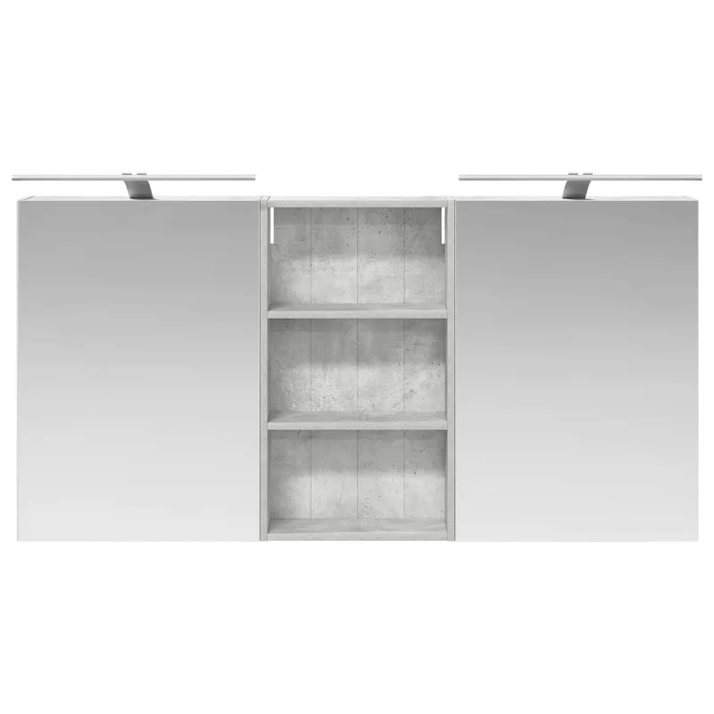 Vonios spintos komplektas su lentyna 3 pcs 140 x 14,5 x 70 cm