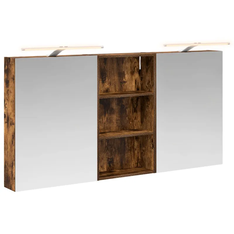 Vonios spintos komplektas su lentyna 3 pcs 140 x 14,5 x 70 cm