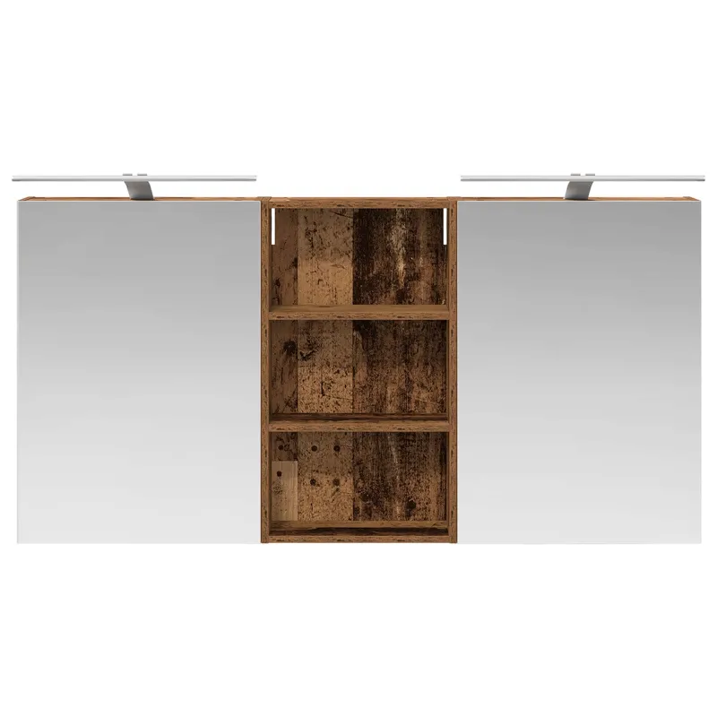 Vonios spintos komplektas su lentyna 3 pcs 140 x 14,5 x 70 cm