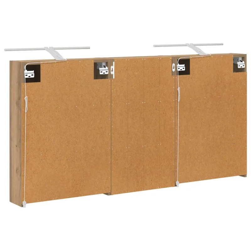 Vonios spintos komplektas su lentyna 3 pcs 140 x 14,5 x 70 cm