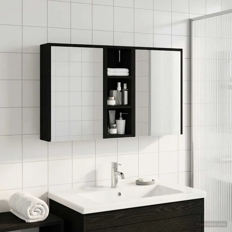 Vonios spintos komplektas 3 pcs 106 x 16 x 62,5 cm