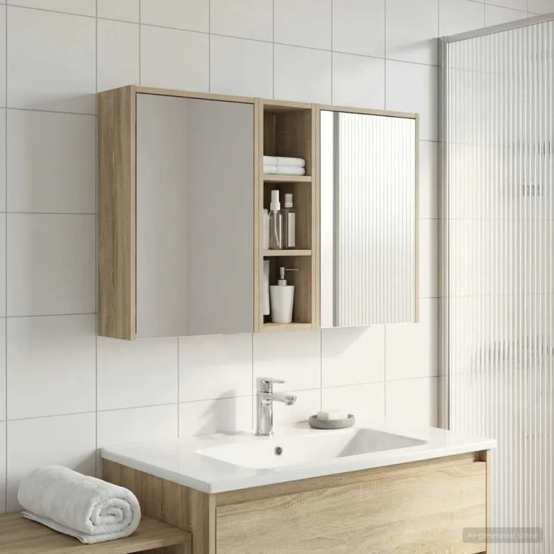 Vonios spintos komplektas 3 pcs 106 x 16 x 62,5 cm
