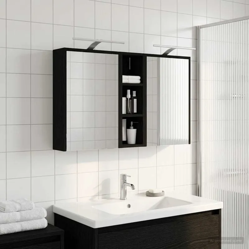 Vonios spintos komplektas 3 pcs 106 x 16 x 62,5 cm