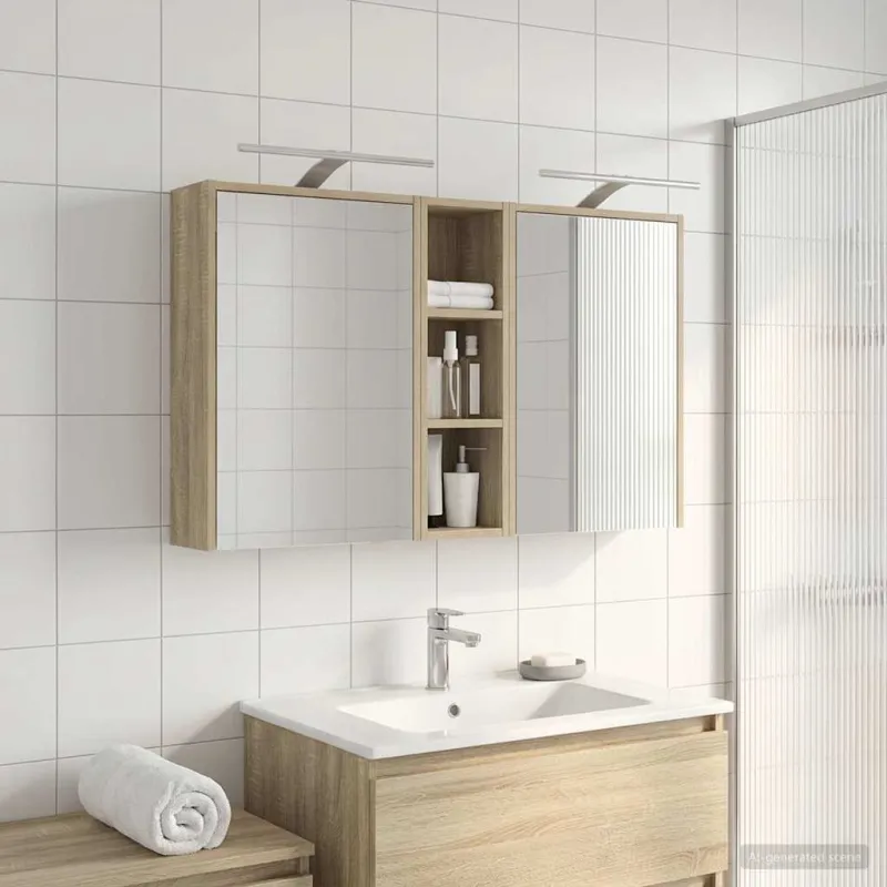 Vonios spintos komplektas 3 pcs 106 x 16 x 62,5 cm